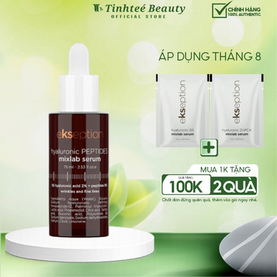 Tinh chất dưỡng Ekseption Hyaluronic Peptides Mixlab Serum phục hồi làn da căng bóng, sáng khoẻ 75ml