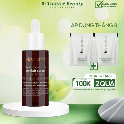 Serum HA + 3% Tranexamic acid mờ nám, sáng da Ekseption Hyaluronic TRX 75ml