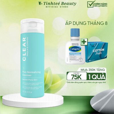 Sữa rửa mặt dành cho da mụn và se khít lỗ chân lông Paula s Choice Clear Pore Normalizing Cleanser 30/177ml