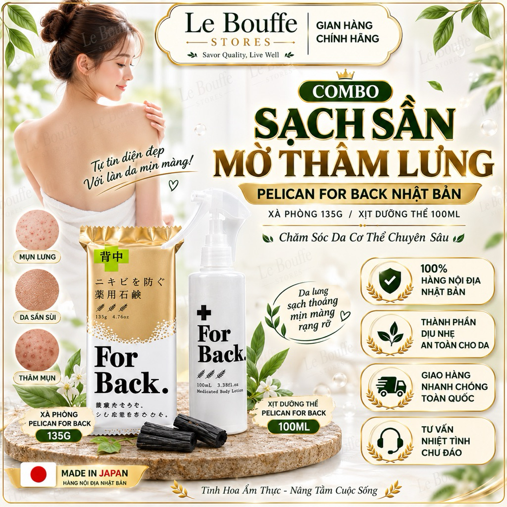 Xà Phòng Giảm Mụn Lưng For Back Medicated Soap Pelican 135g