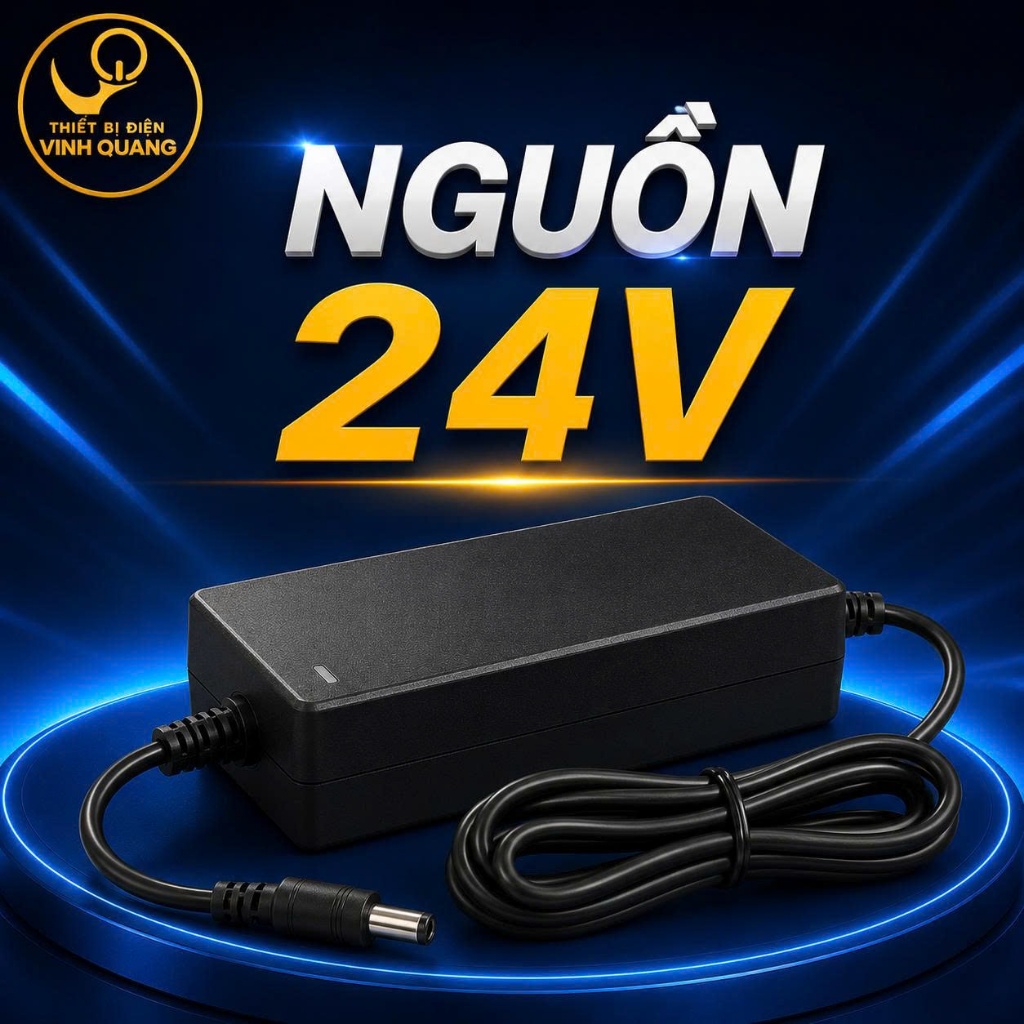 Bộ Nguồn DC 24V Adapter 24V Đầu DC 5.5x2.1mm Cho Camera LED Router Thiết Bị 24V