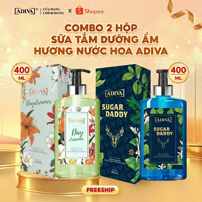 Combo Sữa Tắm Dưỡng Ẩm Hương Nước Hoa ADIVA Day Dreamer Và Day Dreamer 400ml