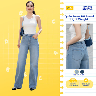 Quần Jeans Nữ Yody Form Barrel Light Weight dáng suông hiện đại TRA - WCJE26A013