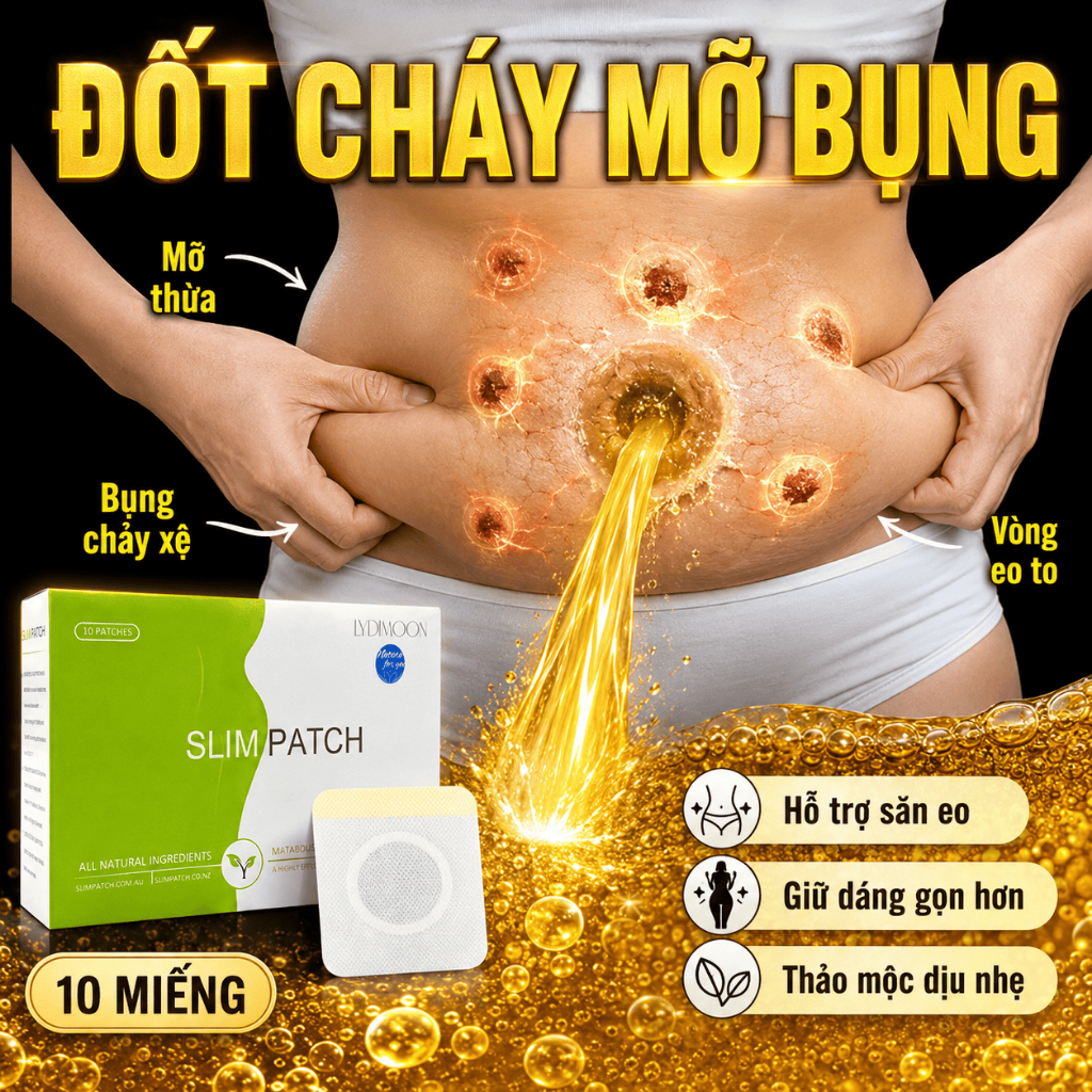 Miếng Dán Rốn Hỗ Trợ Giảm Mỡ Bụng LYDIMOON 10 Miếng/Hộp, Thảo Mộc Chăm Sóc Vùng Eo Cho Nam Nữ