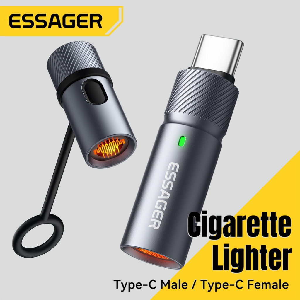 ESSAGER Máy sưởi điện, giao diện Type-C có thể dùng như bật lửa thuốc lá.