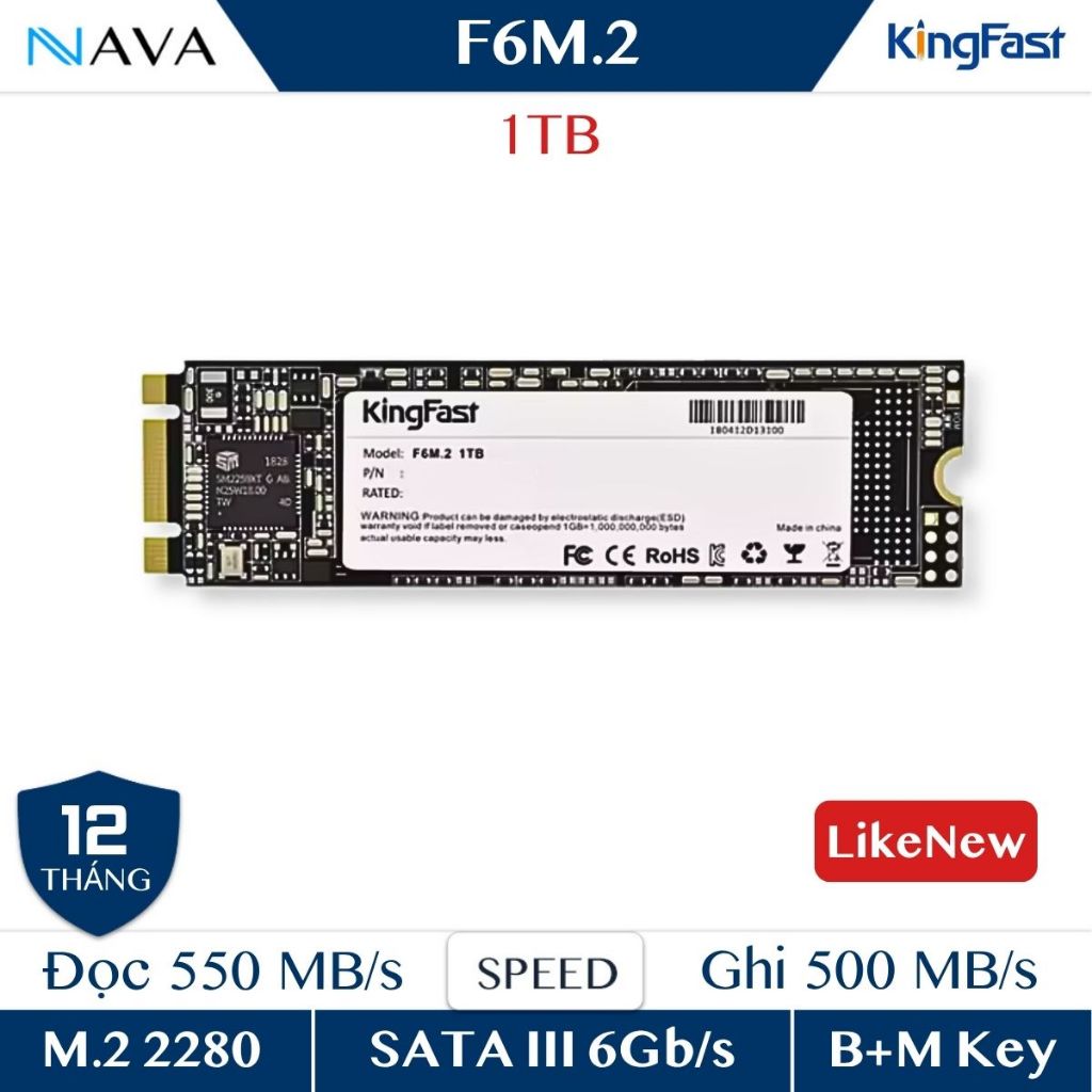 Ổ Cứng Likenew SSD M.2 SATA KINGFAST FM2 1TB SATA III 2280