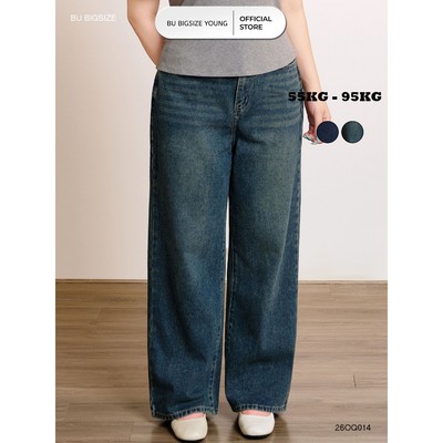 Quần jeans ống đứng (55kg đến 95kg) - 26OQ014 - [BU Bigsize Young]