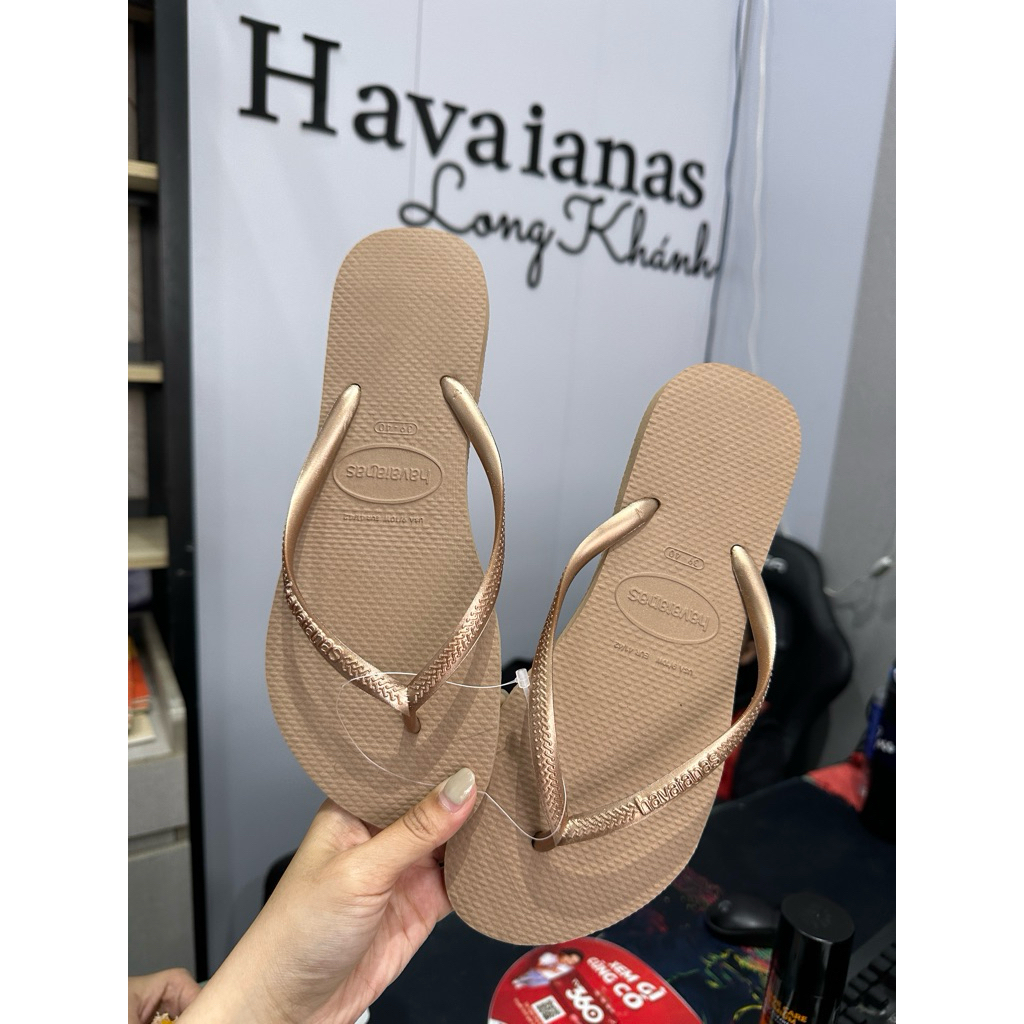 Dép Nữ Slim Gold Đậm Havaianas Chính Hãng