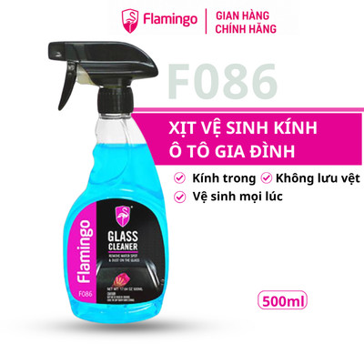 Nước rửa kính xe ô tô Flamingo F086 500ml tăng độ sáng bóng cho kính xe, gương xe, Chính hãng