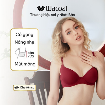 Áo ngực nữ Wacoal ILB5971 mút mỏng nhẹ nâng ngực có gọng chống tuột, Áo lót bigsize bản lưng to - LB5971