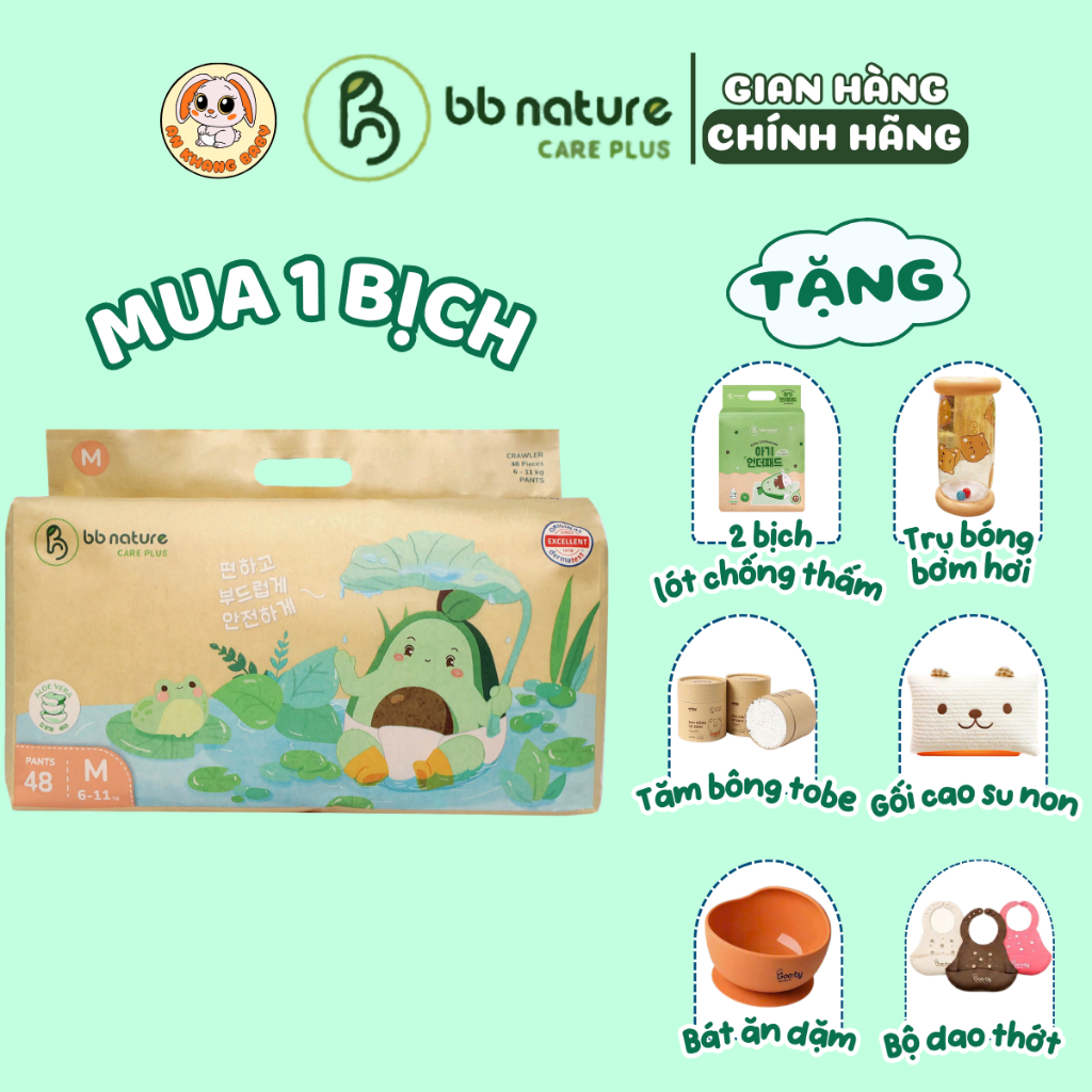 Tã Quần BB Nature Care Plus An Khang Baby, Co Giãn 360°, Thoáng Mát Kháng Khuẩn Đủ Size Từ M-4XL