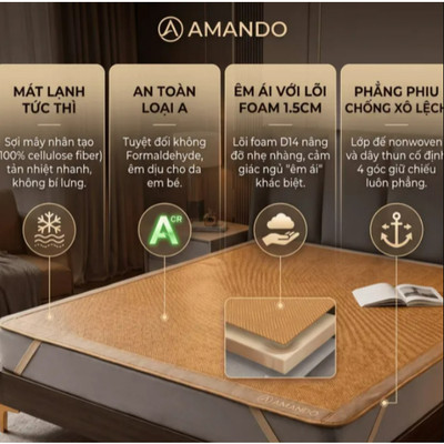 Chiếu sợi mây lạnh Cool Mat hạ nhiệt cho làn da