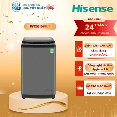 WTZQ1015UT Máy giặt Hisense 10.5kg phù hợp gia đình 5-7 người, BH 24 tháng WTZQ1015UT