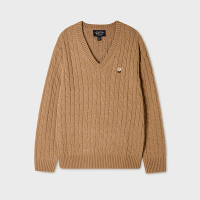 Áo Len WHO.A.U Steve Cable V-neck Pullover_WHKAGB922F