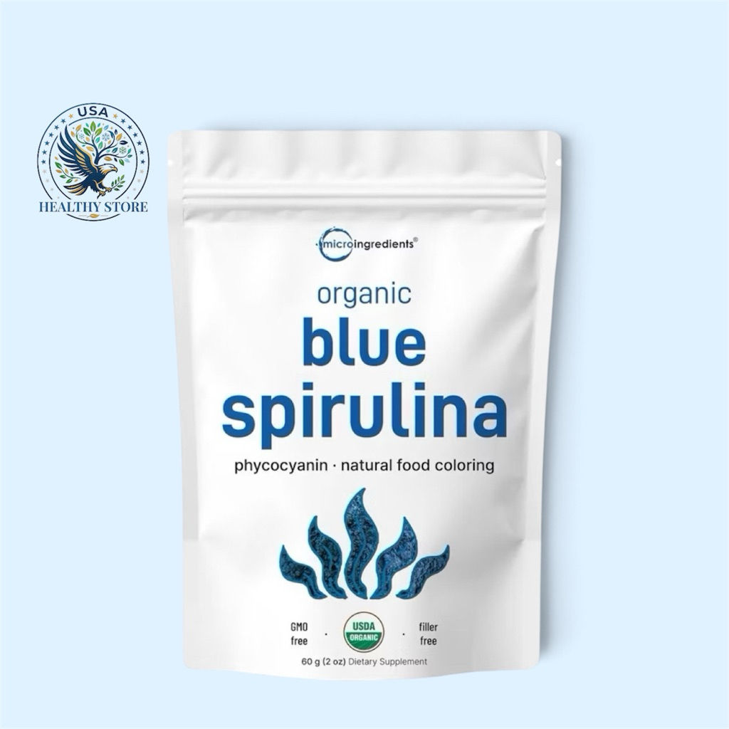 Bột tảo hữu cơ Blue spirulina microingredients (Gói 60g) - USA Healthy Store