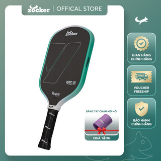 Vợt Pickleball Zocker HP02 Gen 2 Cao Cấp Siêu Nhẹ, Kiểm Soát Tốt, Tặng Băng Tay Chặn Mồ Hôi