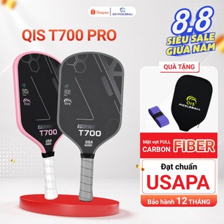 Vợt Pickleball QIS T700 PRO – Mặt T700 Carbon, Lõi Polymer 16mm, Kiểm Soát Và Xoáy Bóng Vượt Trội