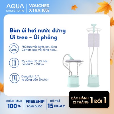 Bàn ủi hơi nước đứng AQUA S2526T có thể ủi treo ủi phẳng, công suất 2000W, dung tích 1.7L