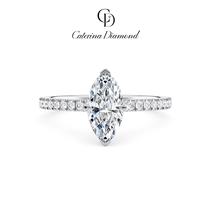 Nhẫn Caterina Diamond Kim Cương Moissanite Marquise Royale DR077