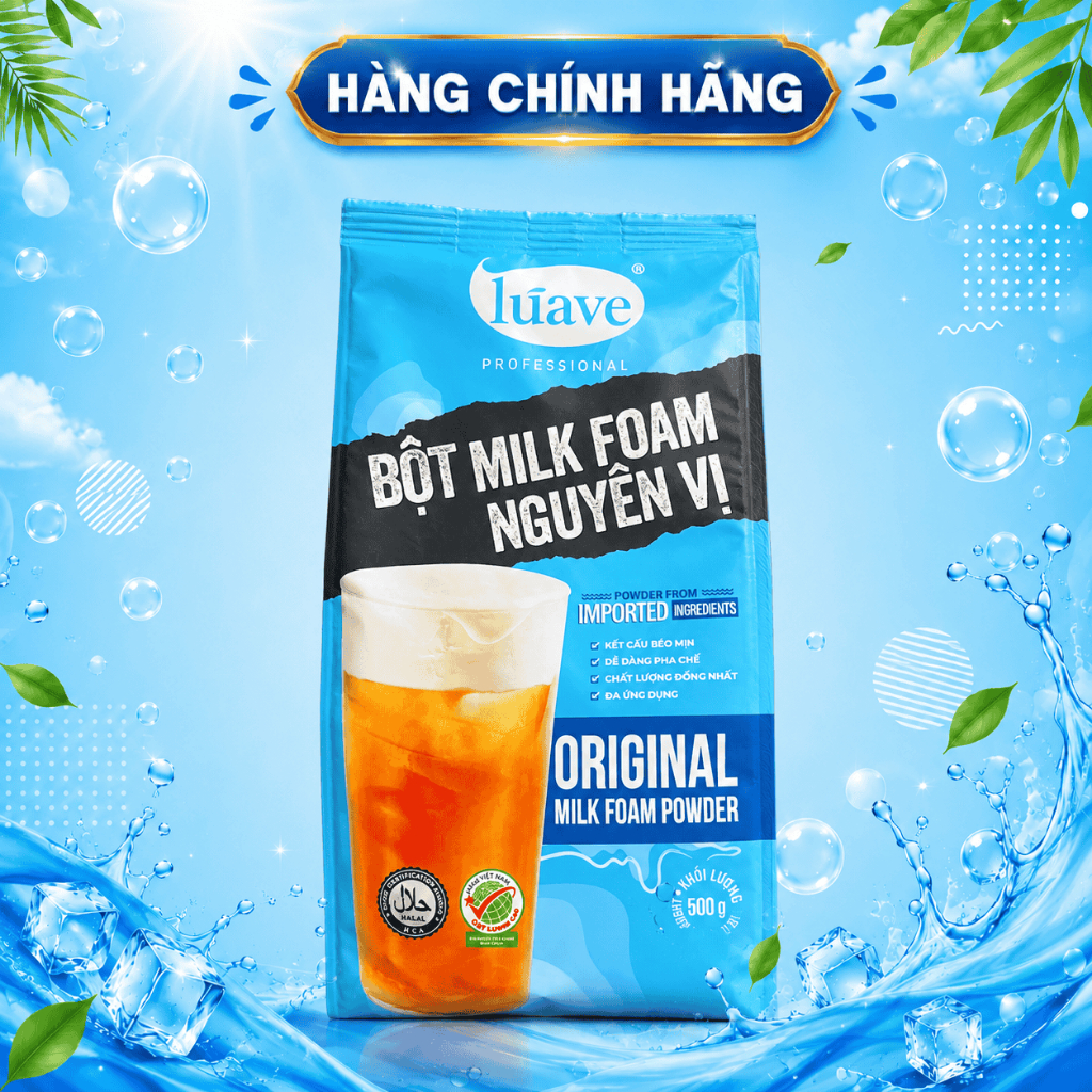 Bột Milk Foam Nguyên Vị Luave 500g - Bột Kem Sữa Pha Chế Tạo Lớp Foam Dùng Cho Trà Sữa, Trà Trái Cây