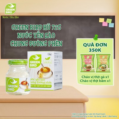 Nước Yến Sào Chưng Đường Phèn Green Bird Bổ Dưỡng Tiện Lợi - Hũ Đơn 72g