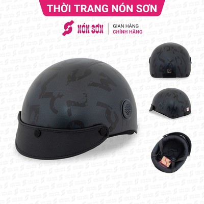 Mũ bảo hiểm họa tiết lỗ thông gió NÓN SƠN chính hãng DMP-ĐN127