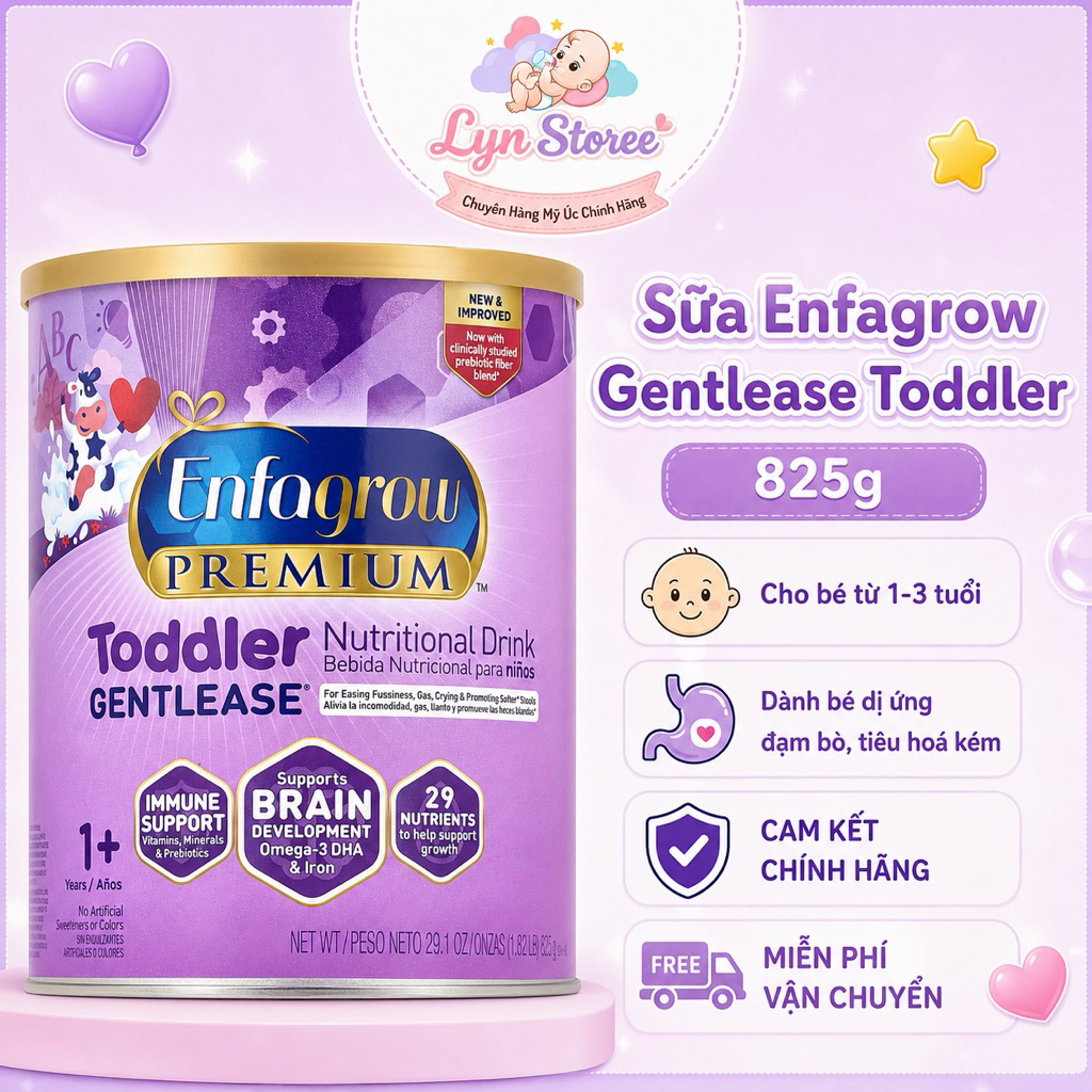 (DATE 4/27) Sữa Enfagrow Toddler Gentlease dành cho bé từ 1 tuổi trở lên tiêu hoá kém, dị ứng đạm bò
