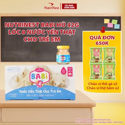 Lốc 8 Hũ Nước Yến Thật Cho Trẻ Em NUTRINEST BABI Bổ Sung Dưỡng Chất - Hũ 42g [Bao bì mới]