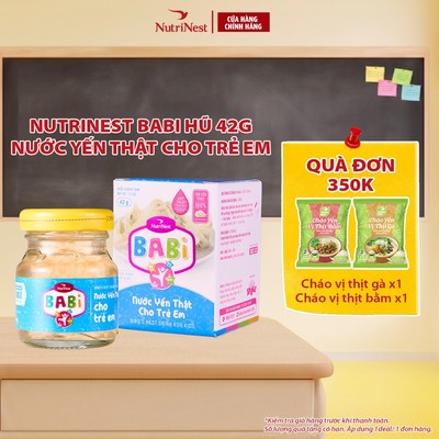 Nước Yến Sào Cho Trẻ Em Sợi Yến Thật 100% NUTRINEST BABI Giàu Dưỡng Chất Tự Nhiên - Hũ Đơn 42g