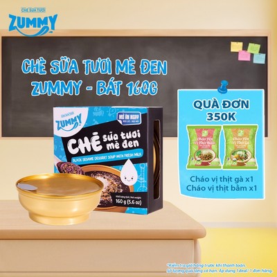 Chè Sữa Tươi Mè Đen Zummy - Bát Đơn 160g