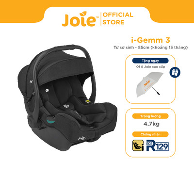 Ghế ngồi ô tô cho bé Joie i Gemm 3 xách tay gọn nhẹ dành cho trẻ từ sơ sinh đến 13kg