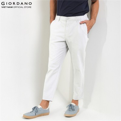 GIORDANO Quần Lửng Linen Nam 01125202