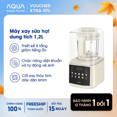 Máy xay sữa hạt đa năng AQUA 1.2L BMT1201T, điều khiển cảm ứng, chức năng tự làm sạch