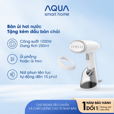 [KOL] Bàn ủi hơi nước cầm tay Aqua SH2502R 250ml/ W2598 150ml nút phun tự động, đèn cảnh báo
