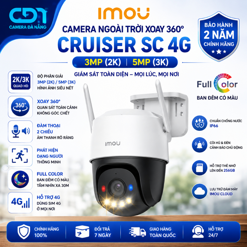 Camera PT Full Color IMOU Cruiser SC 4G 3MP , Cruiser SC 4G 5MP