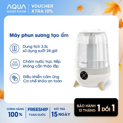 Máy phun sương tạo ẩm AQUA HUS101R 3.5L có khay khuếch tán tinh dầu, phun sương cấp ẩm