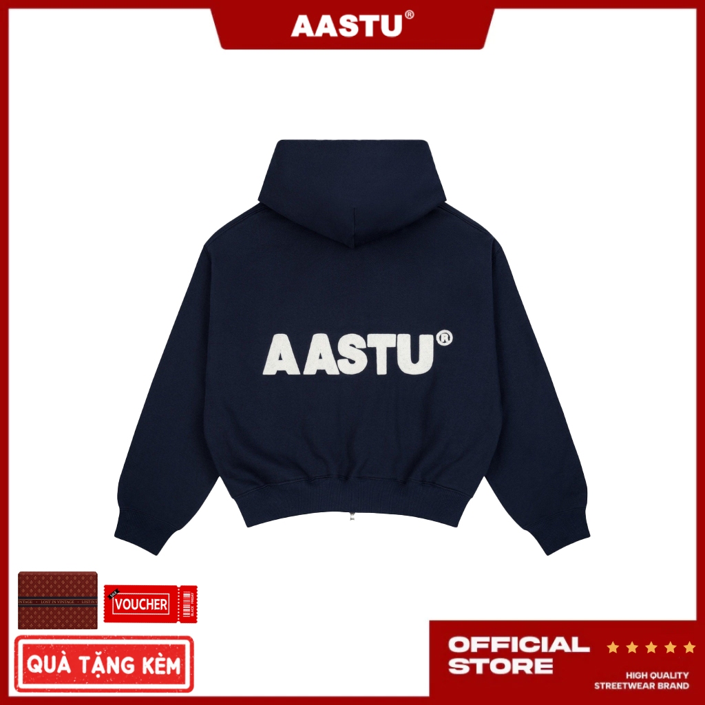 AASTU - Áo Hoodie AASTU AA  Logo Hoodie Zip Form Boxy Vải Nỉ Bông Local Brand Unisex