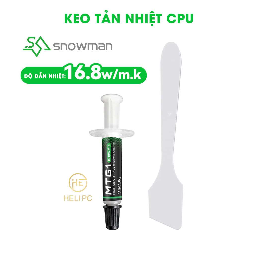 Keo tản nhiệt CPU Máy tính PC Laptop VGA Card đồ họa giá rẻ hiệu năng cao Snowman MTG1 1G 16.8 W/mk 