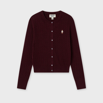 Áo Cardigan WHO.A.U Steve High Gauge Wool Cable Cardigan_WHCKGB912F