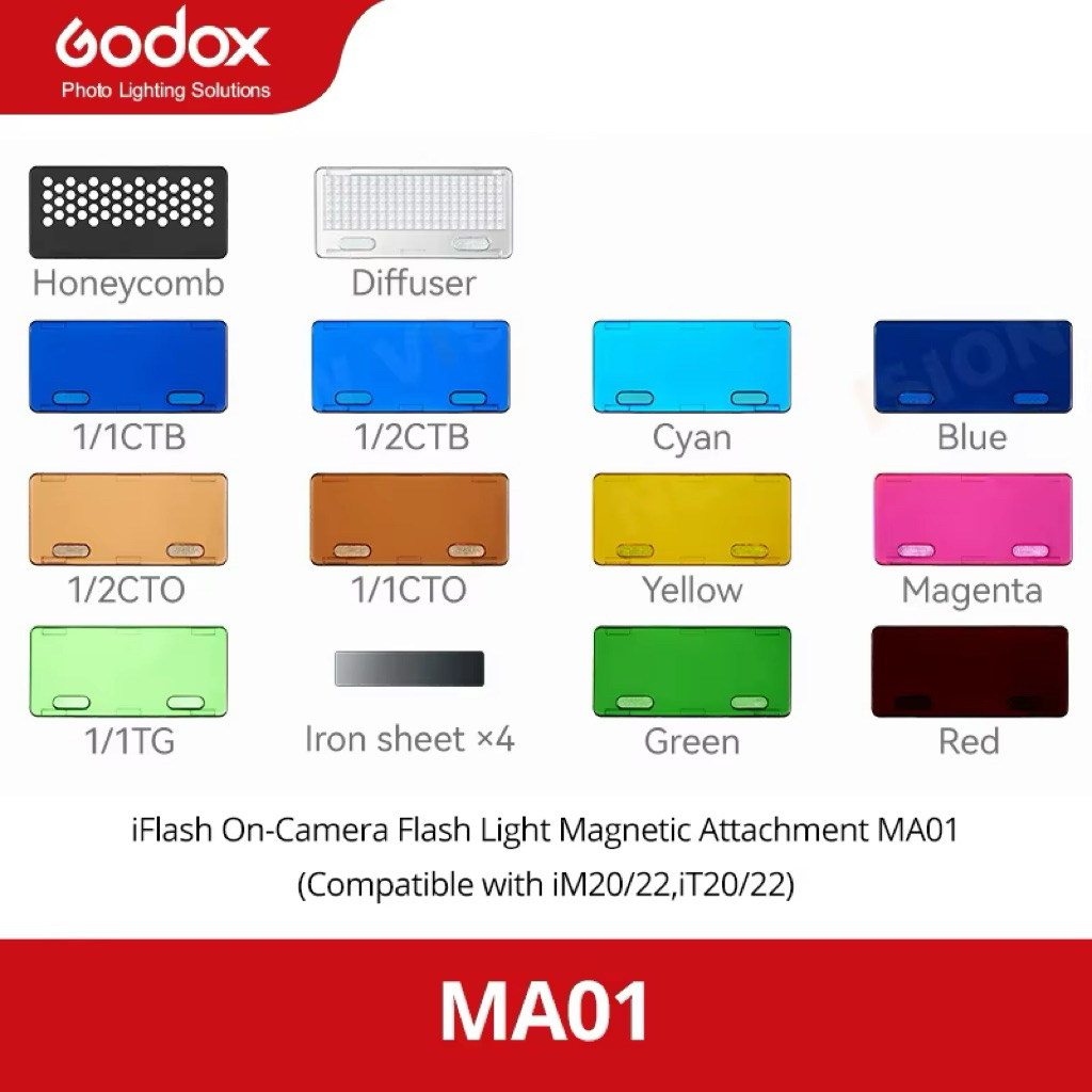 Gel màu Godox MA01 cho Đèn Flash iT20, iT22, iM20, iM22, iM30Pro