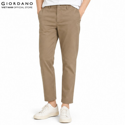 GIORDANO Quần Lửng Trên Mắt Cá Nam Khaki Ankle Pants 01125006