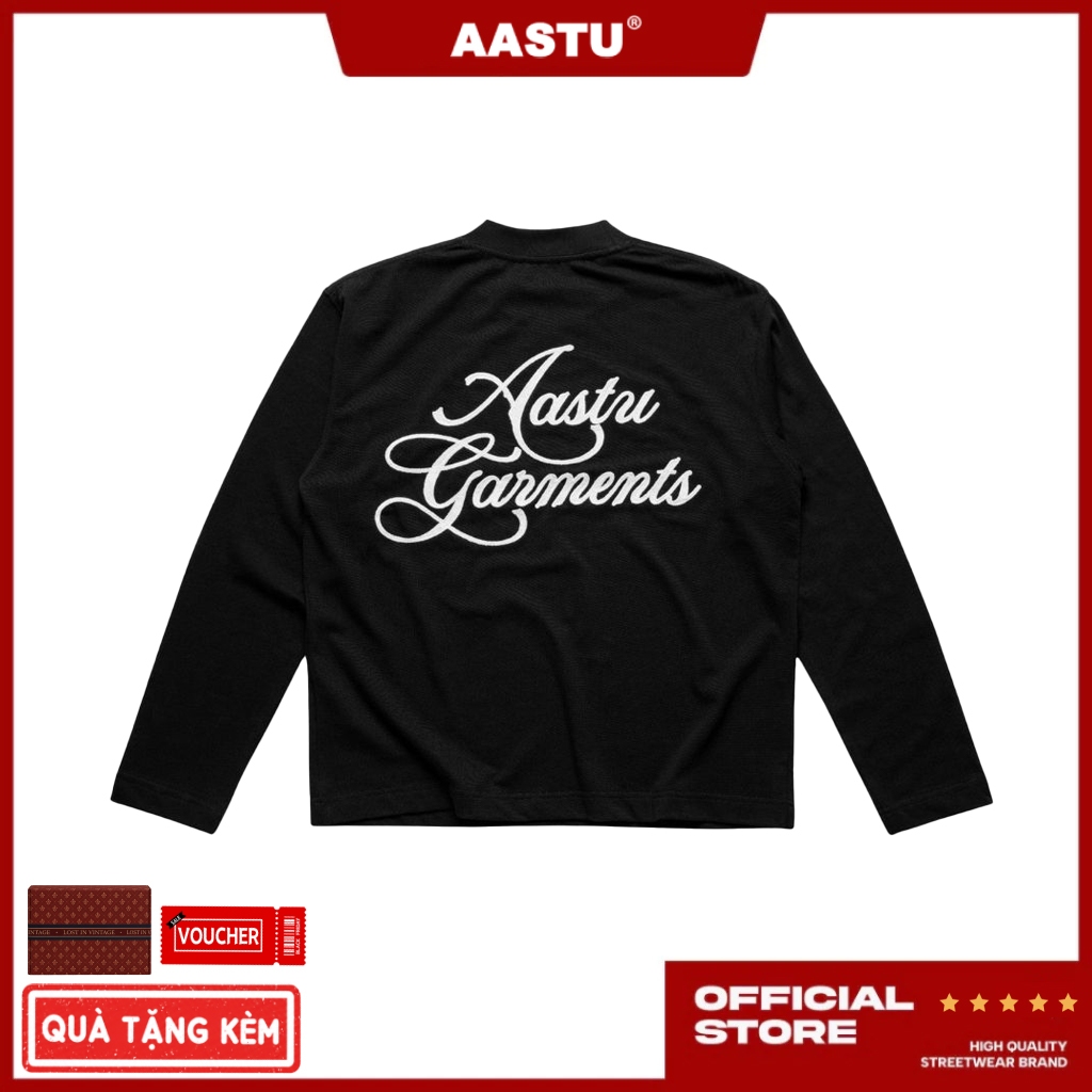 AASTU - Áo Thun Tay Dài AASTU GARMENT LONG SLEEVE Form Boxy Local Brand Unisex / BLACK