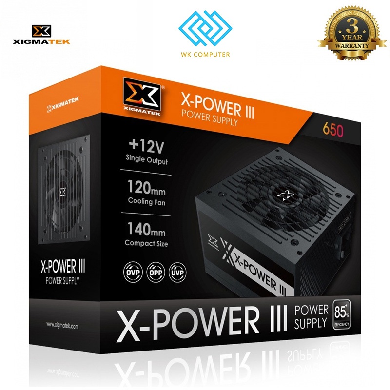 Nguồn máy tính Xigmatek X-Power III X650 600W / Chính hãng (BH 36T)