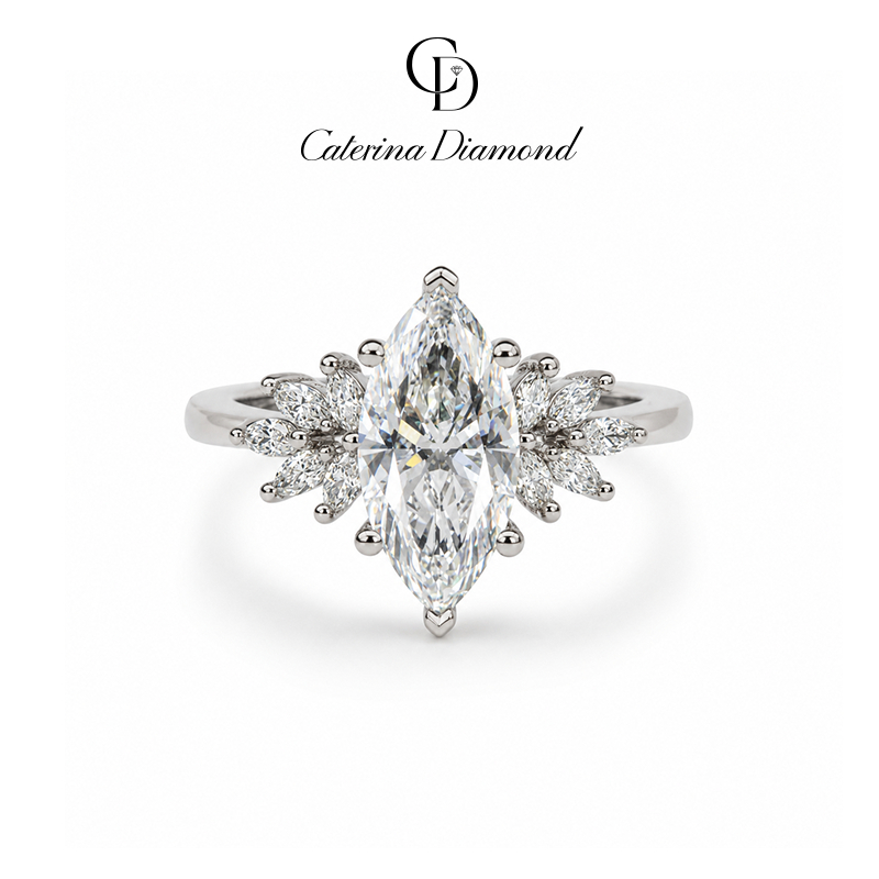 Nhẫn Caterina Diamond Kim Cương Moissanite Bloom Élégance DR079