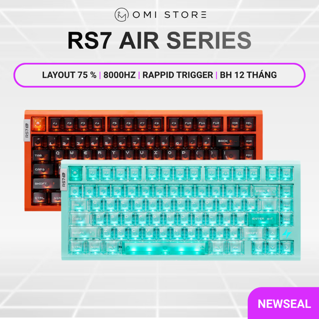Bàn Phím Gaming Rapid Trigger ATK RS7 Air Esports / LAYOUT 75 % / Phím Rappid Trigger / Hàng NEWSEAL