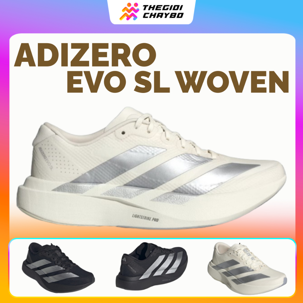 Giày Chạy Bộ Nam Adidas Adizero EVO SL WOVEN - Lightstrike PRO Chạy Tốc Độ Tempo Race Marathon