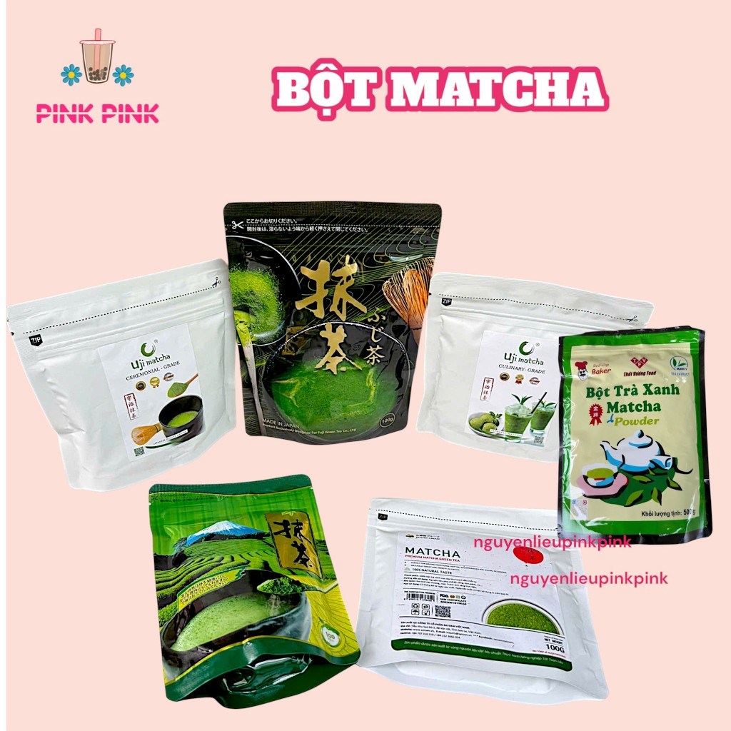 [ Gói 100g ] Bột Matcha Mũ Đỏ Everstyle Đài Loan / Uji Nhật / SATOEN / FUJI 01 / FUJI MK4 / HARU