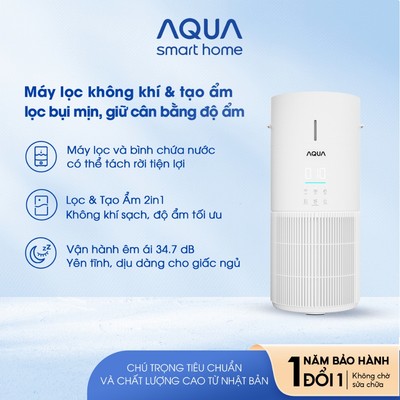 [KOL] Máy lọc không khí & tạo ẩm AQUA KJ300F làm sạch không khí 36m2, lọc bụi mịn hiệu quả - BH 12 tháng