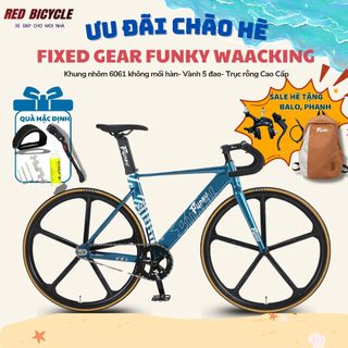 [SALE] Xe Đạp Nhật Vành 5 Đao - Xe Đạp Fixed Gear Waacking Full Nhôm, Khung Nhôm, Trục Rỗng