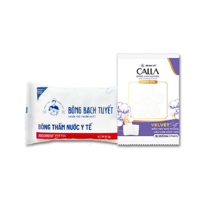 [HÀNG TẶNG KHÔNG BÁN] - combo 2 Bông y tế 5gr + Velvet 10 miếng